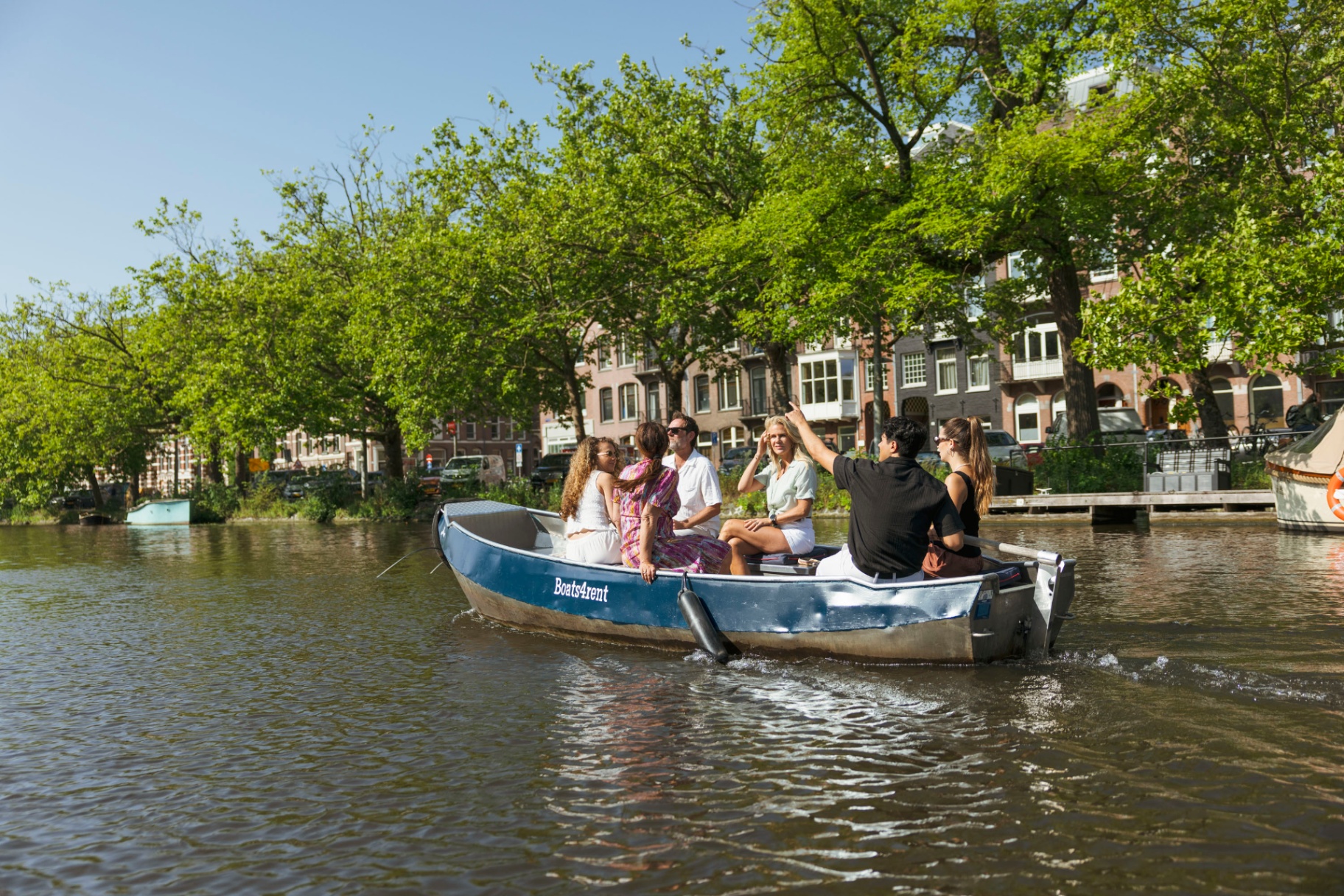Elektrisches Boot Amsterdamer Grachten